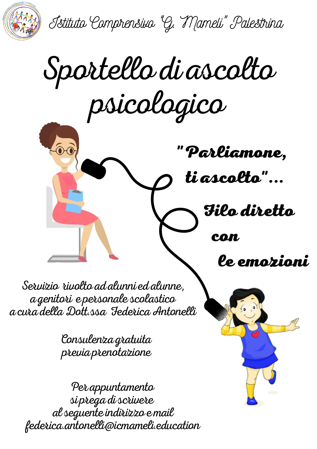 locandina sportello di ascolto psicologico